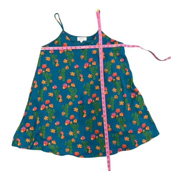 Peach Love California Cactus Mini Swing Dress Jade Fun Cute Desert Pockets - Picture 10 of 14